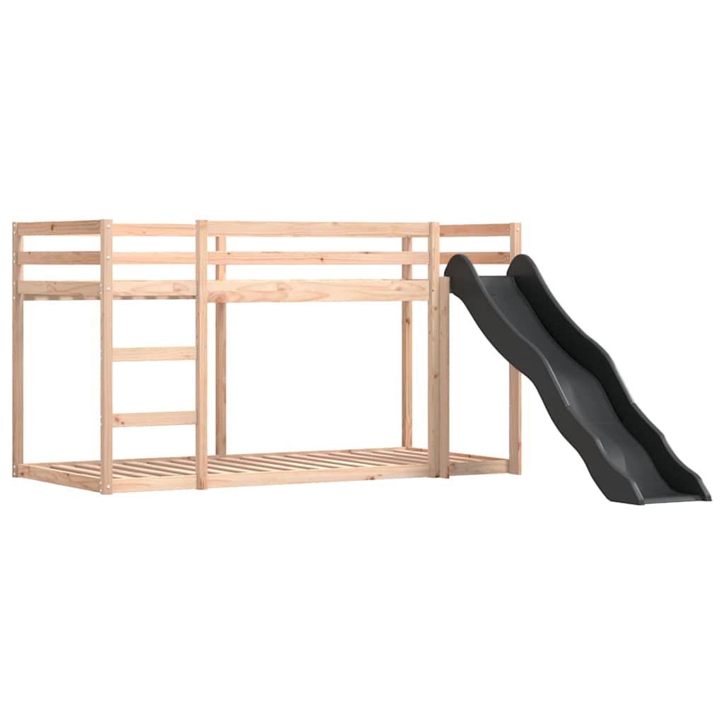 Bunk Bed Without Mattress With Slide And Curtains
