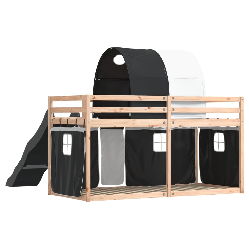 Bunk Bed Without Mattress With Slide White And