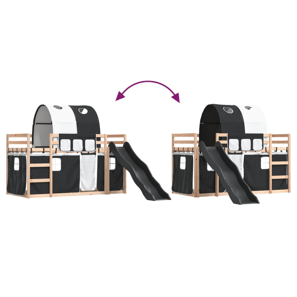 Bunk Bed Without Mattress With Slide White And