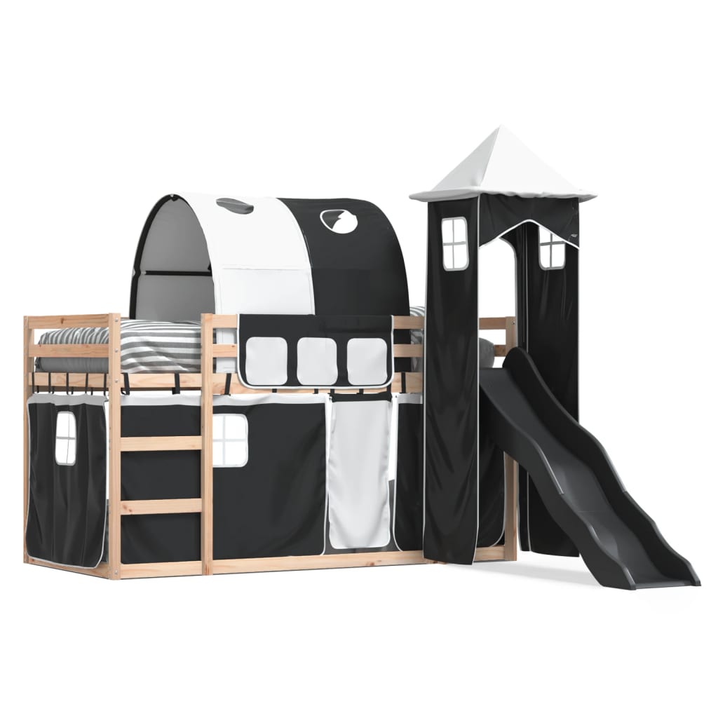 Bunk Bed Without Mattress With Slide White And