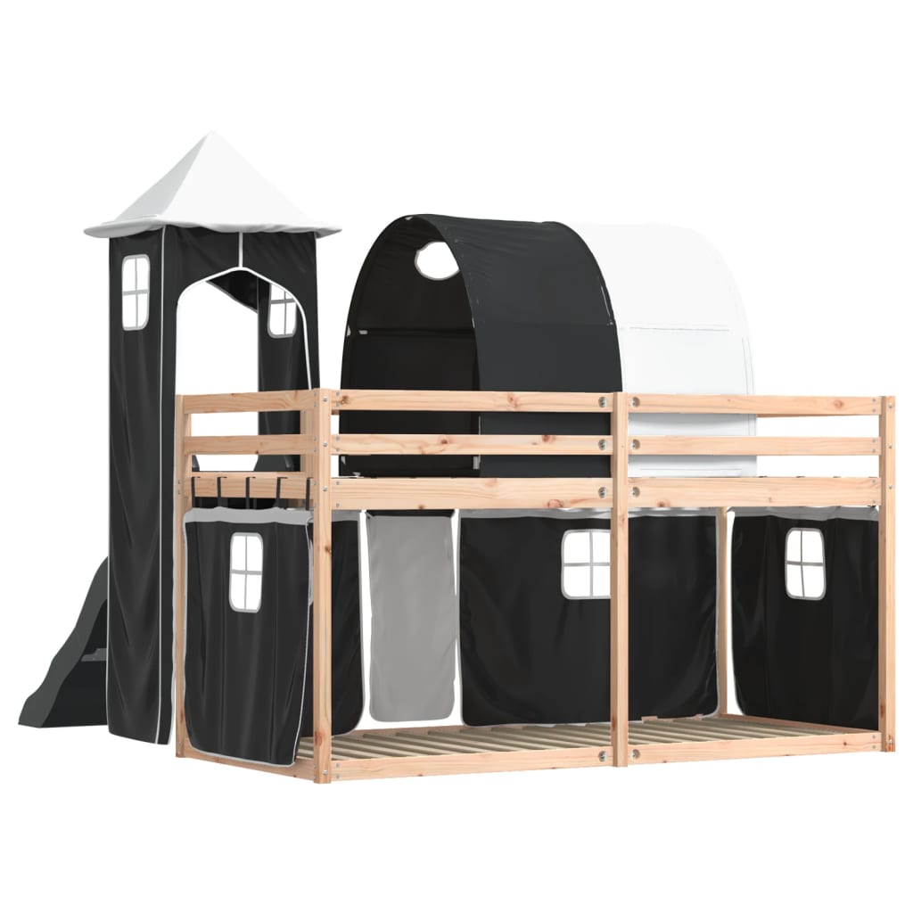 Bunk Bed Without Mattress With Slide White And