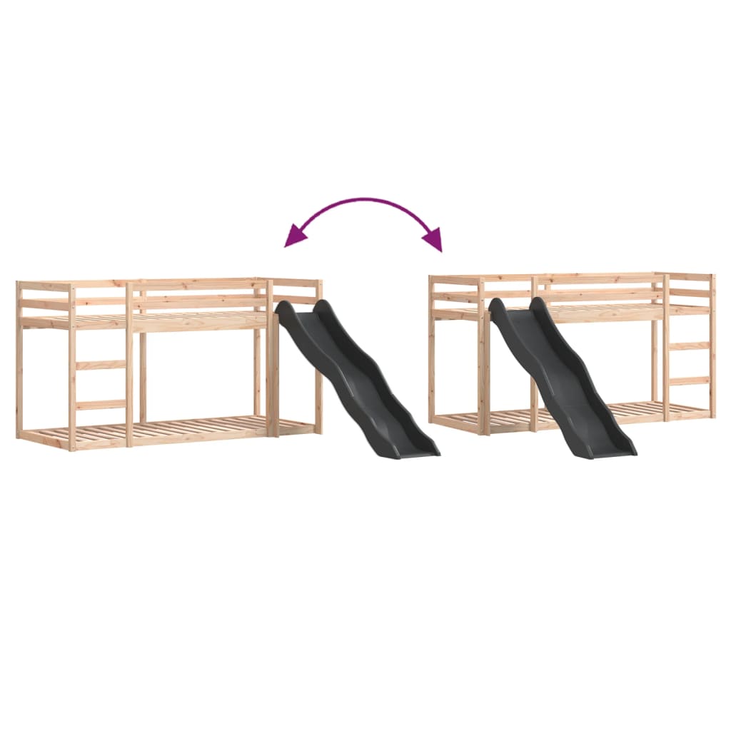 Bunk Bed With Slide&Ladder Without Mattress
