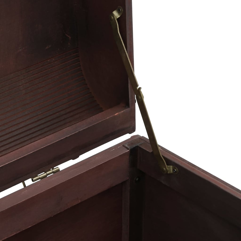 Treasure Chest With Latches Dark Brown Plywood