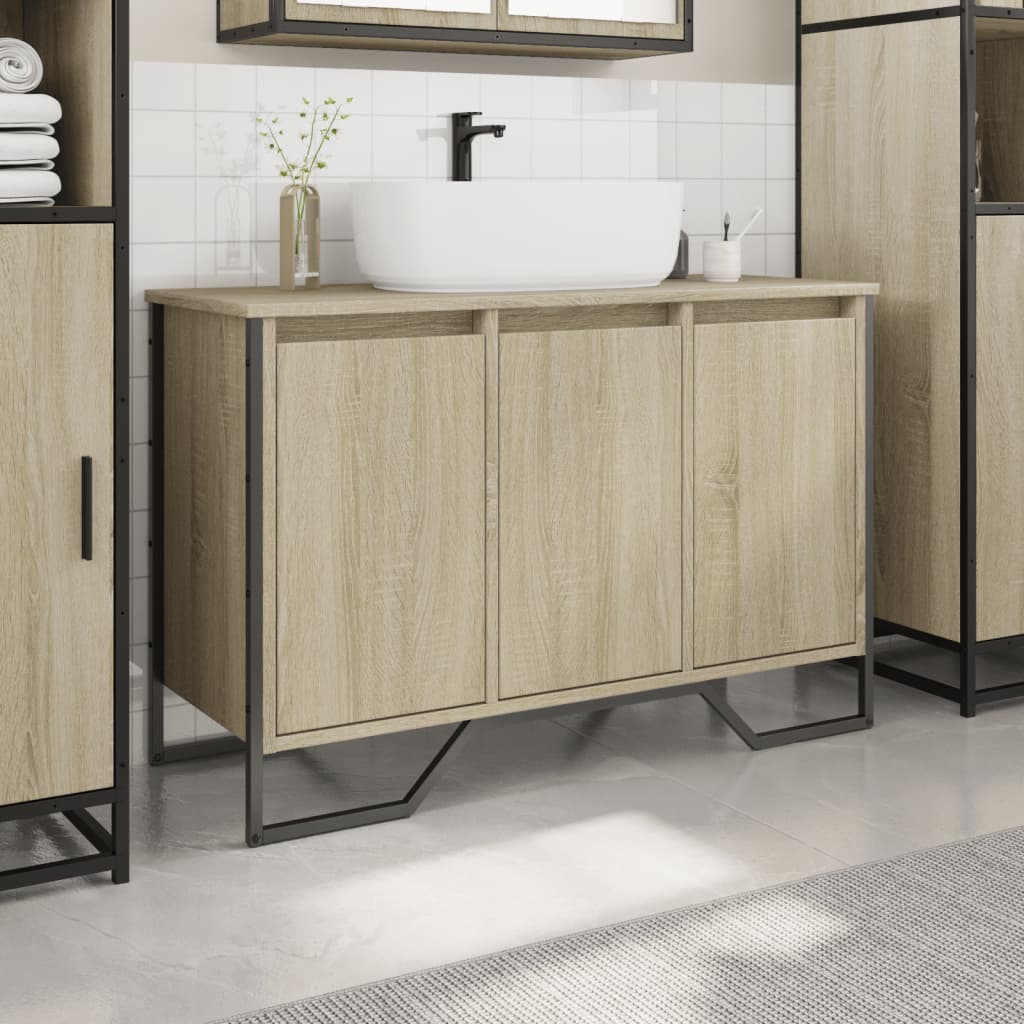Bathroom Sink Cabinet 91X35X60 Cm Engineered Wood