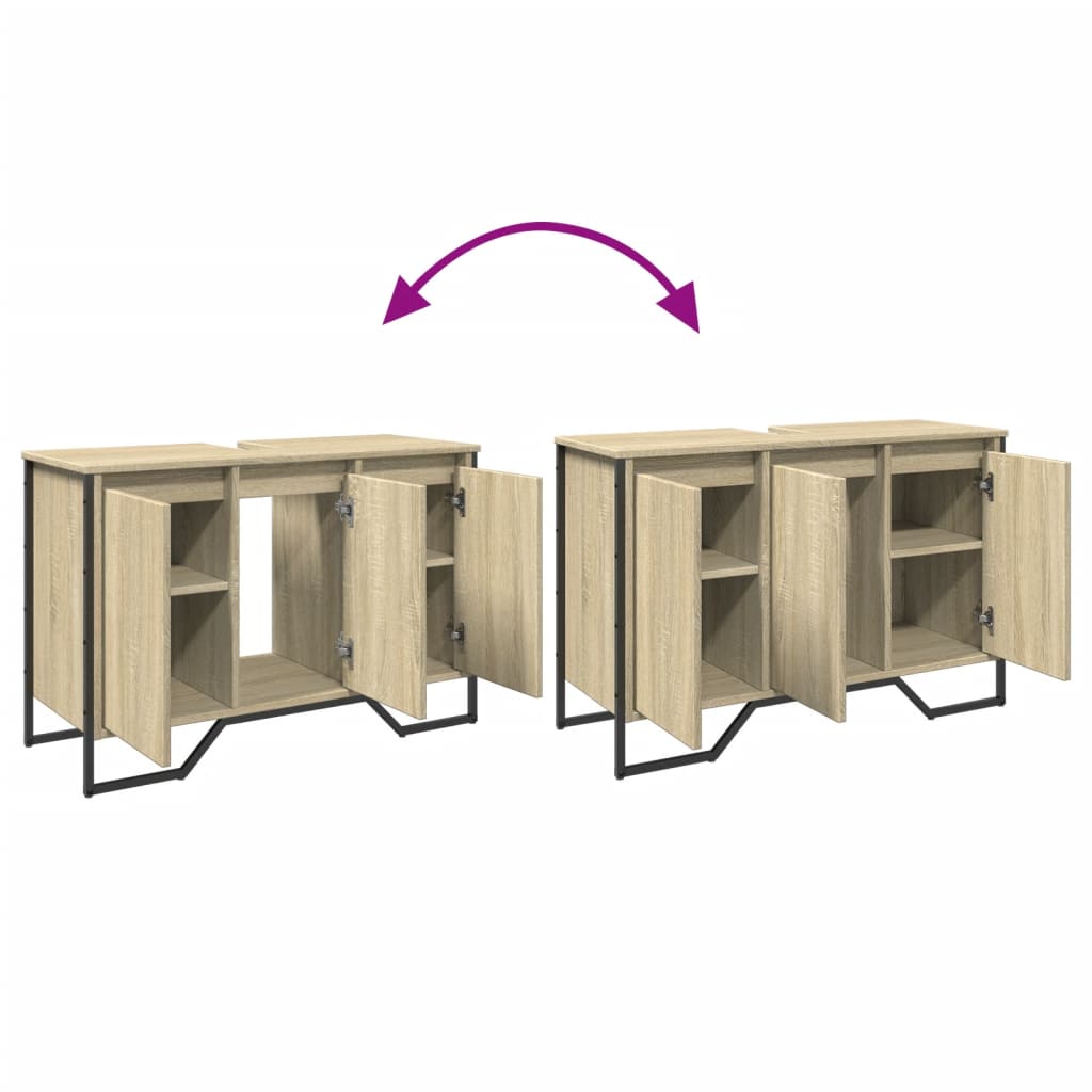 Bathroom Sink Cabinet 91X35X60 Cm Engineered Wood