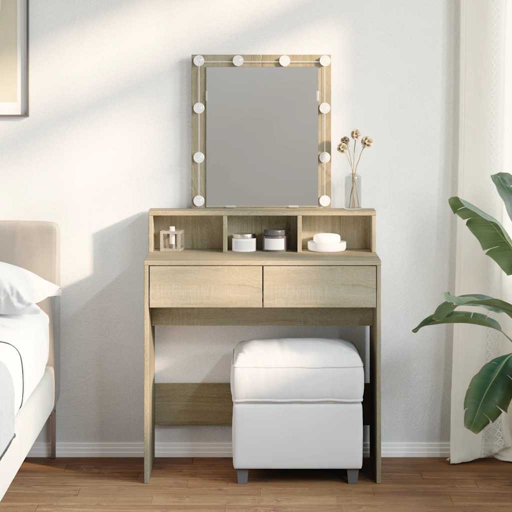 Dressing Table 80 X 41 X 144.5 Cm Engineered Wood