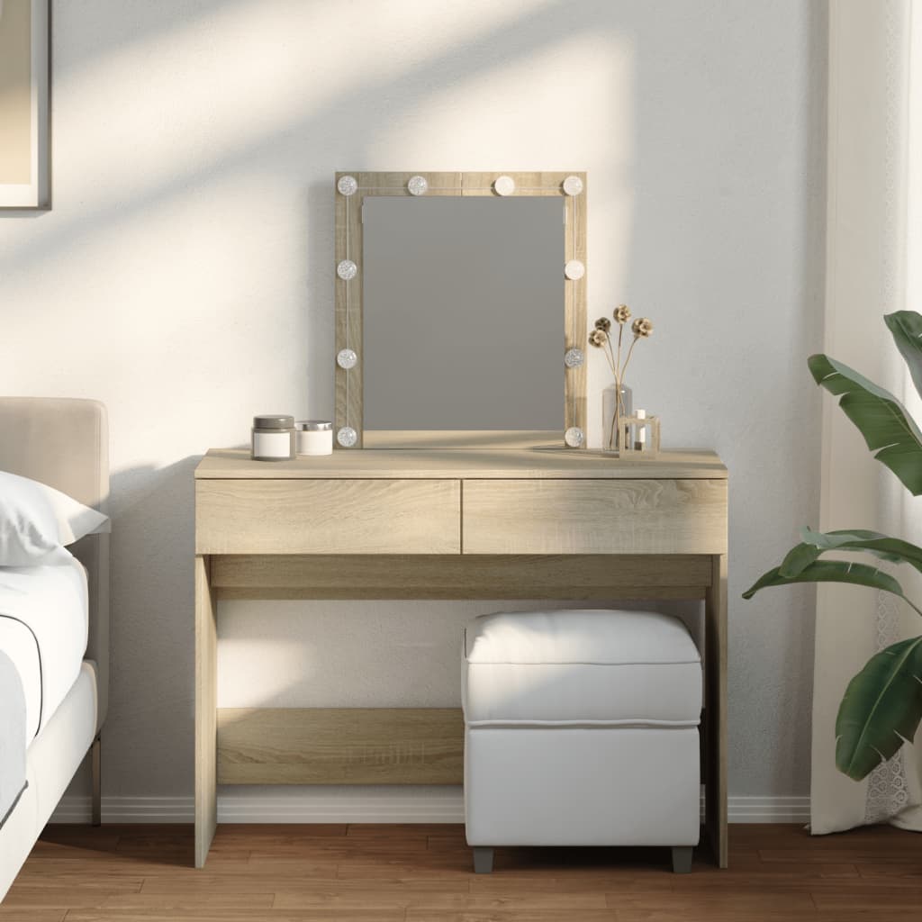 Dressing Table 100 X 40 X 130 Cm Engineered Wood