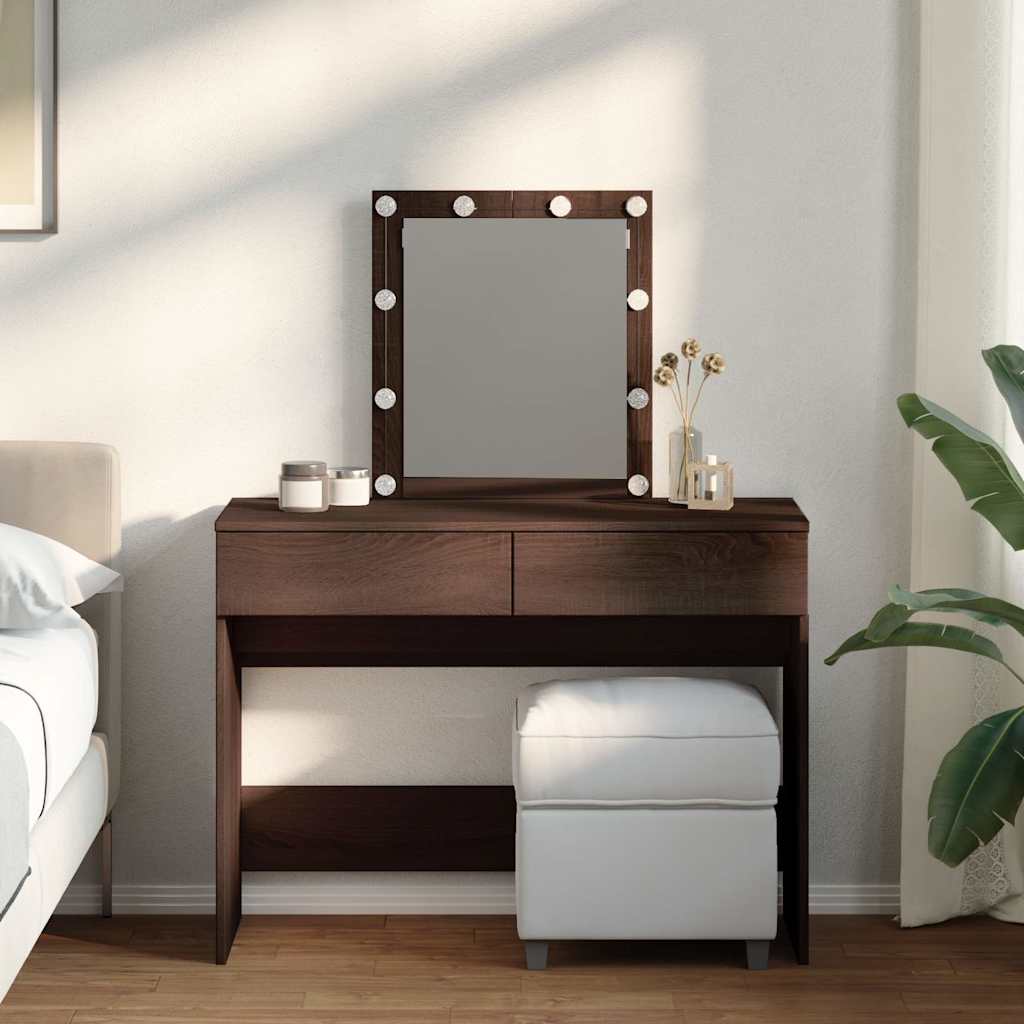 Dressing Table 100 X 40 X 130 Cm Engineered Wood