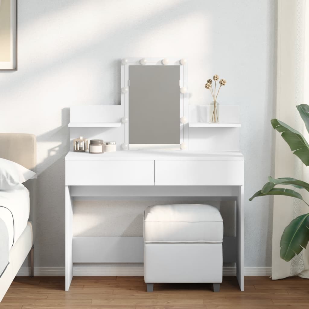 Dressing Table 100 X 40 X 130 Cm Engineered Wood