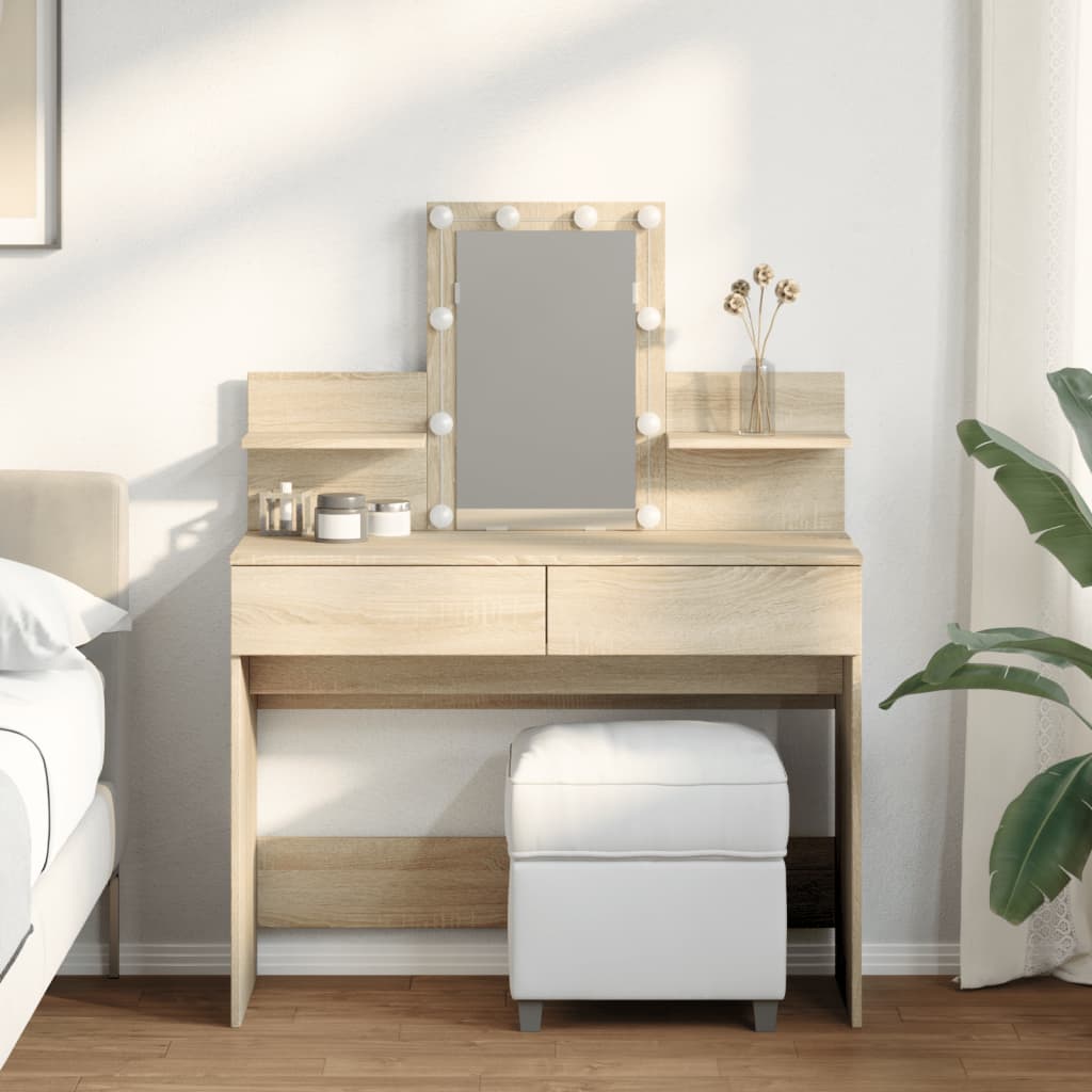 Dressing Table 100 X 40 X 130 Cm Engineered Wood