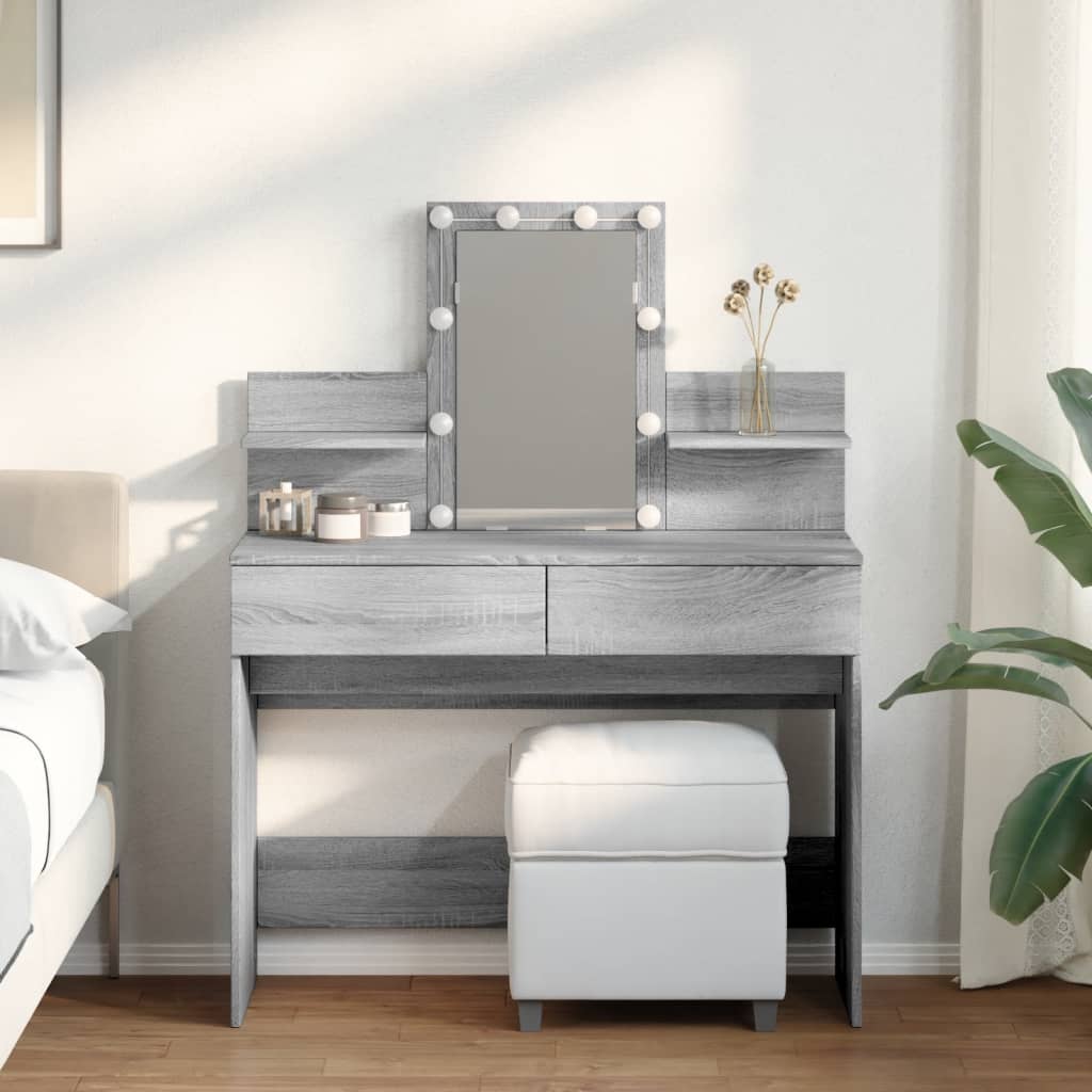 Dressing Table 100 X 40 X 130 Cm Engineered Wood