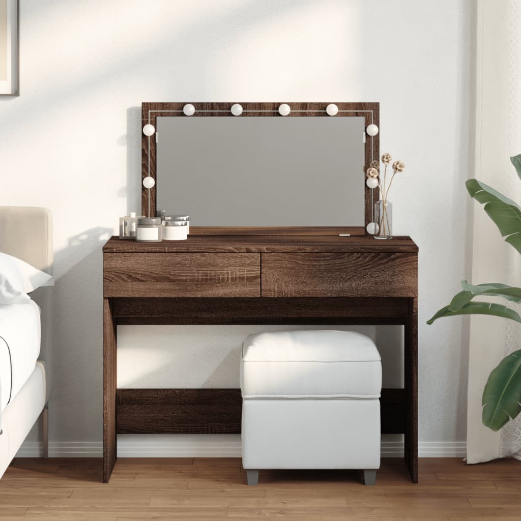 Dressing Table 100 X 40 X 120 Cm Engineered Wood