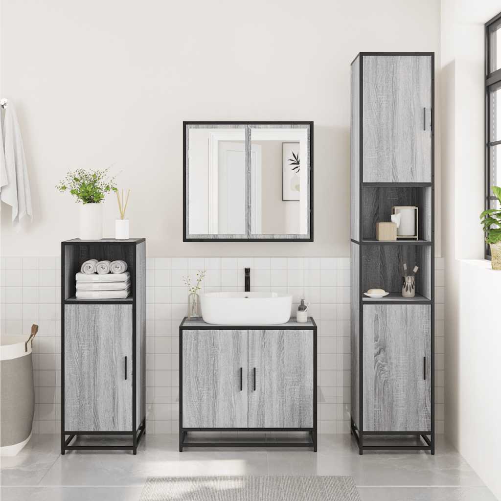 Bathroom Sink Cabinet 65X33X60 Cm Engineered Wood