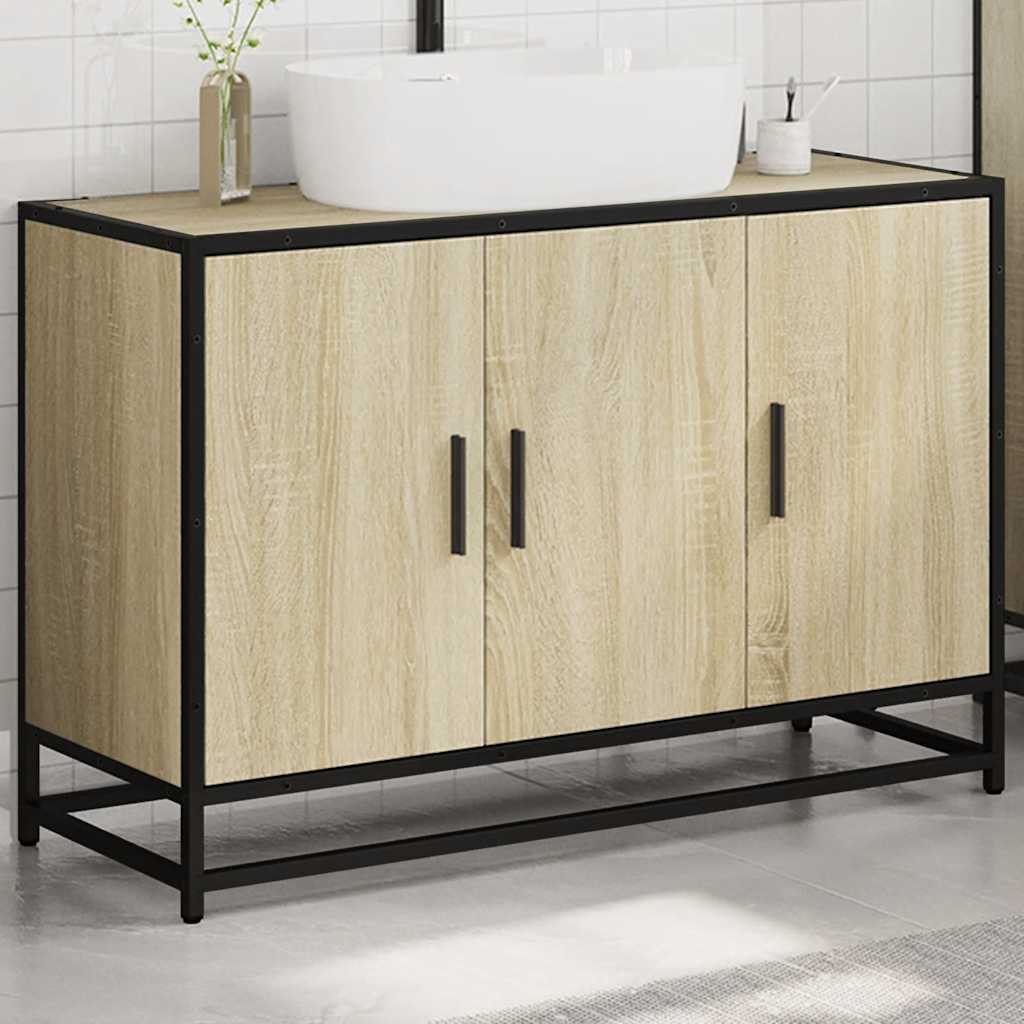 Bathroom Sink Cabinet 90X33X60 Cm Engineered Wood