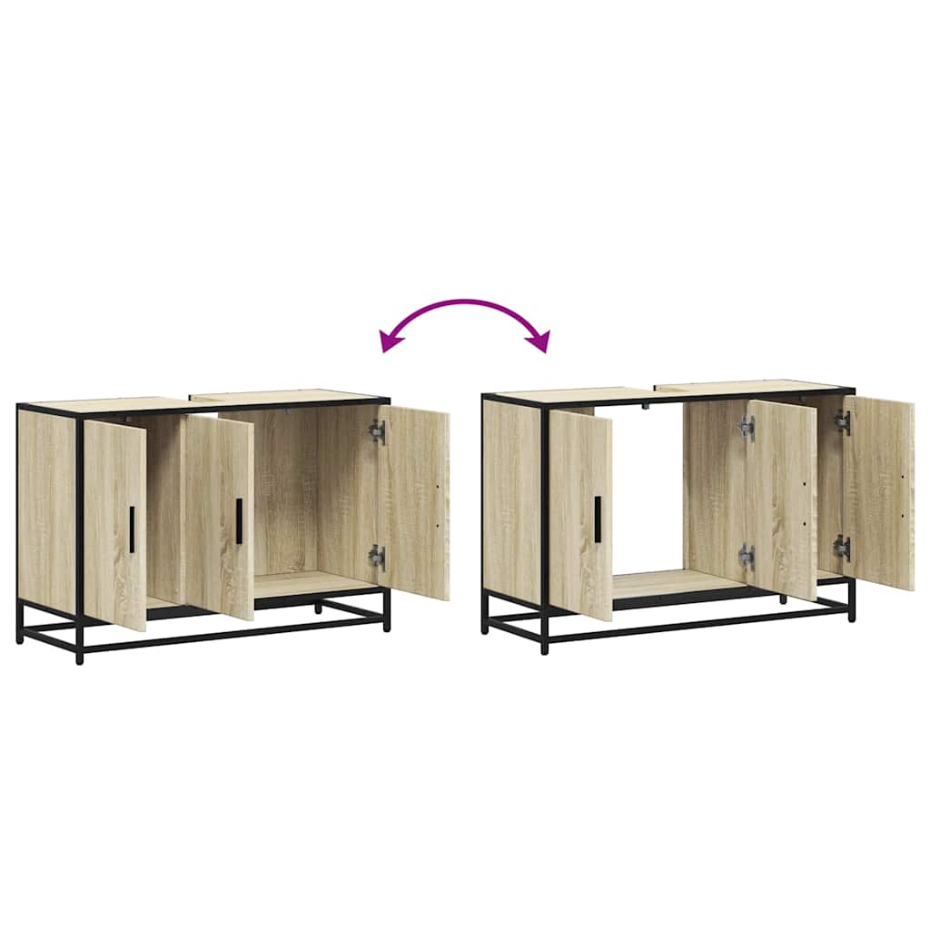Bathroom Sink Cabinet 90X33X60 Cm Engineered Wood