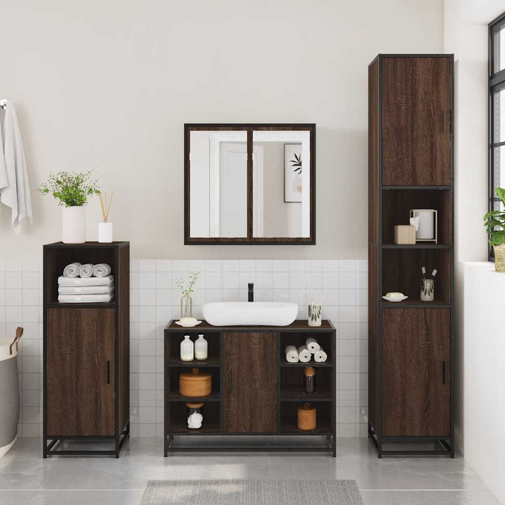 Bathroom Sink Cabinet 80X33X60 Cm Engineered Wood