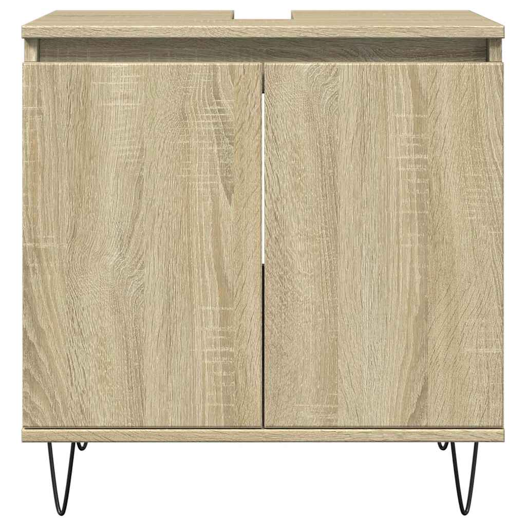 Bathroom Cabinet Sonoma Oak 58X33X60 Cm Engineered Wood