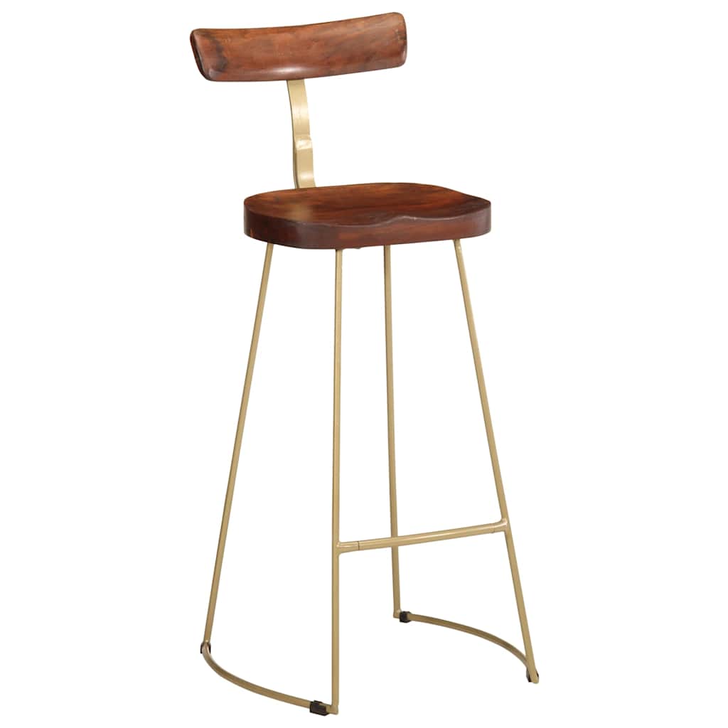 Bar Stools 2 Pcs Solid Wood Mango