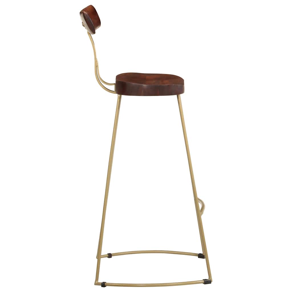 Bar Stools 2 Pcs Solid Wood Mango