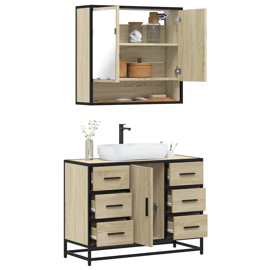 Bathroom Furniture Set 2 Pcs 80 X 33 X 60 Cm