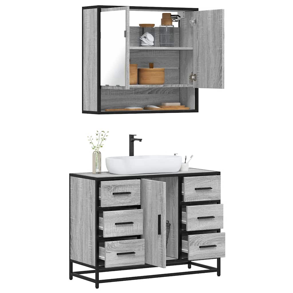 Bathroom Furniture Set 2 Pcs 80 X 33 X 60 Cm