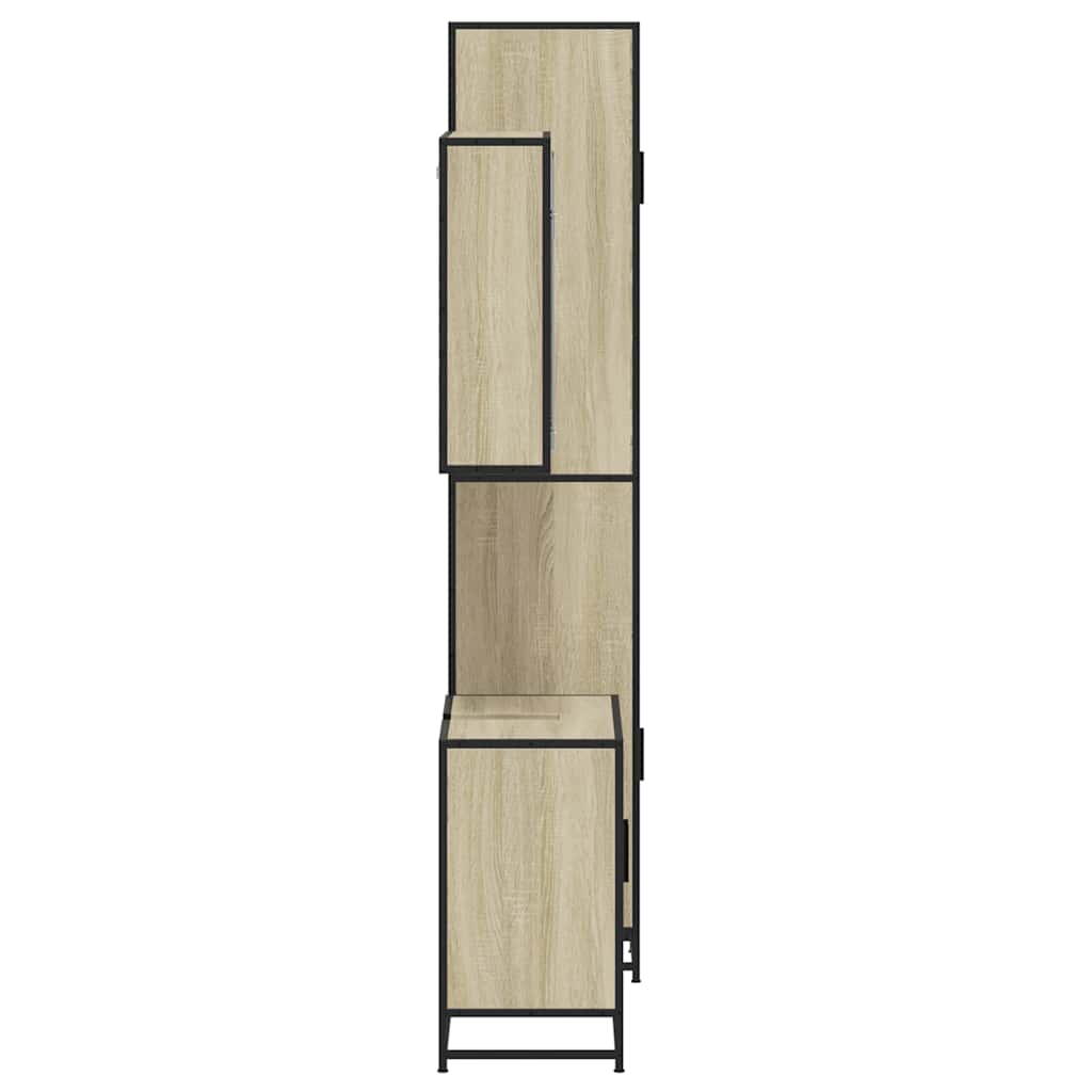 3 Piece Bathroom Furniture Set Engineered Wood