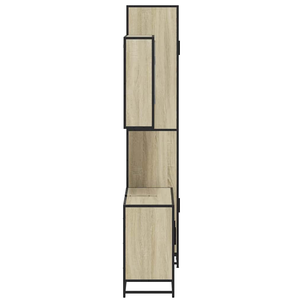 3 Piece Bathroom Furniture Set Engineered Wood