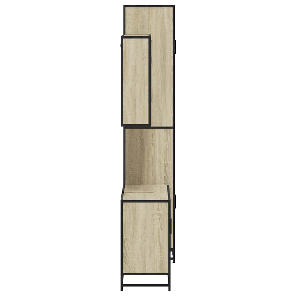3 Piece Bathroom Furniture Set Engineered Wood