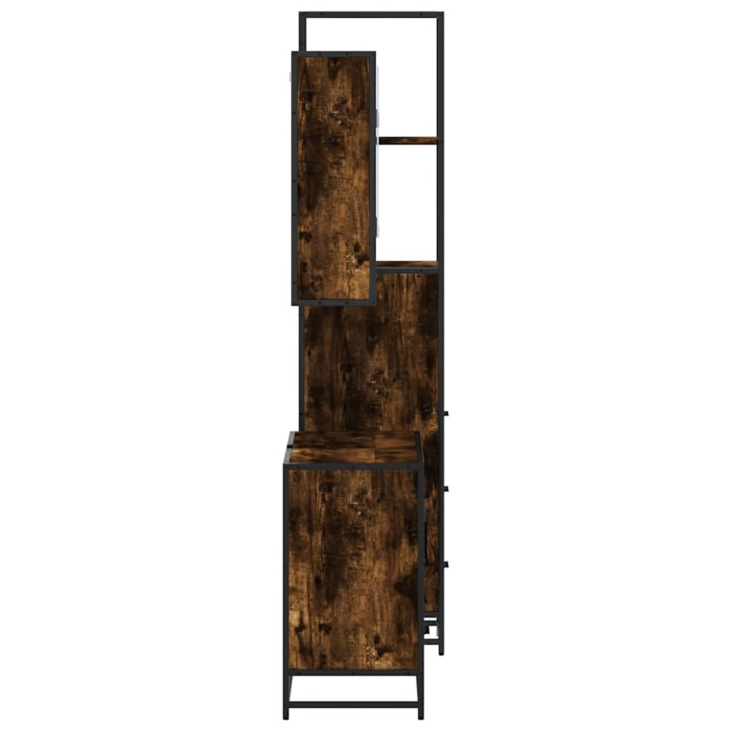 3 Piece Bathroom Furniture Set Engineered Wood
