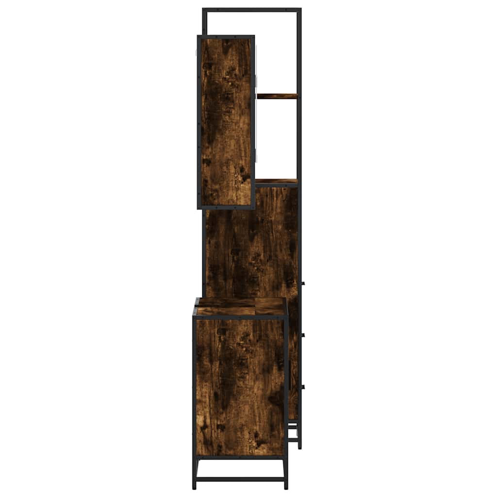 3 Piece Bathroom Furniture Set Engineered Wood