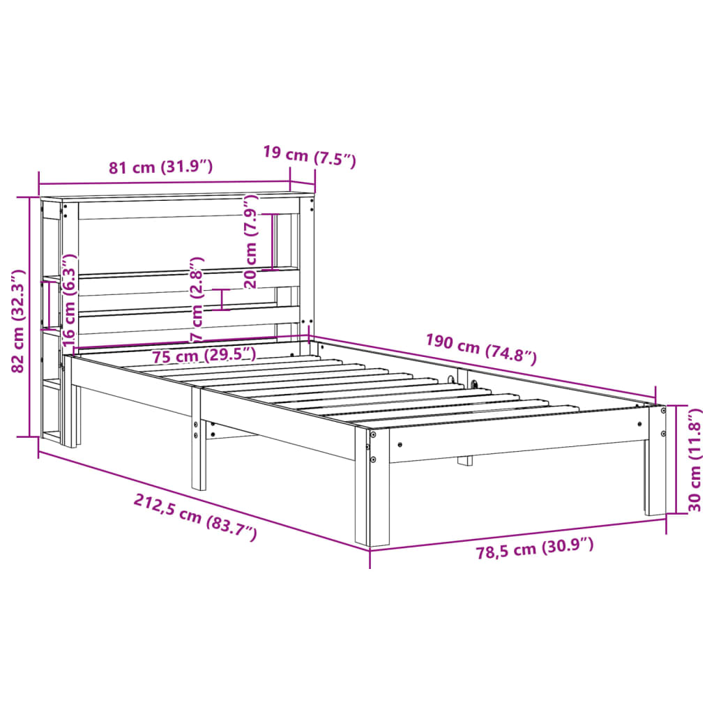 Bed Frame With Headboard Without Mattress Small Single