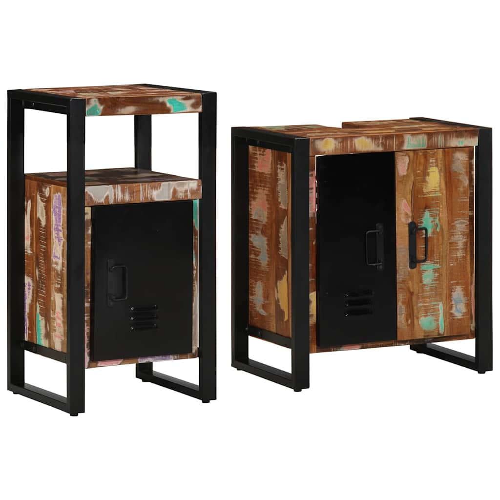 Bathroom Furniture Set 2 Pcs Brown