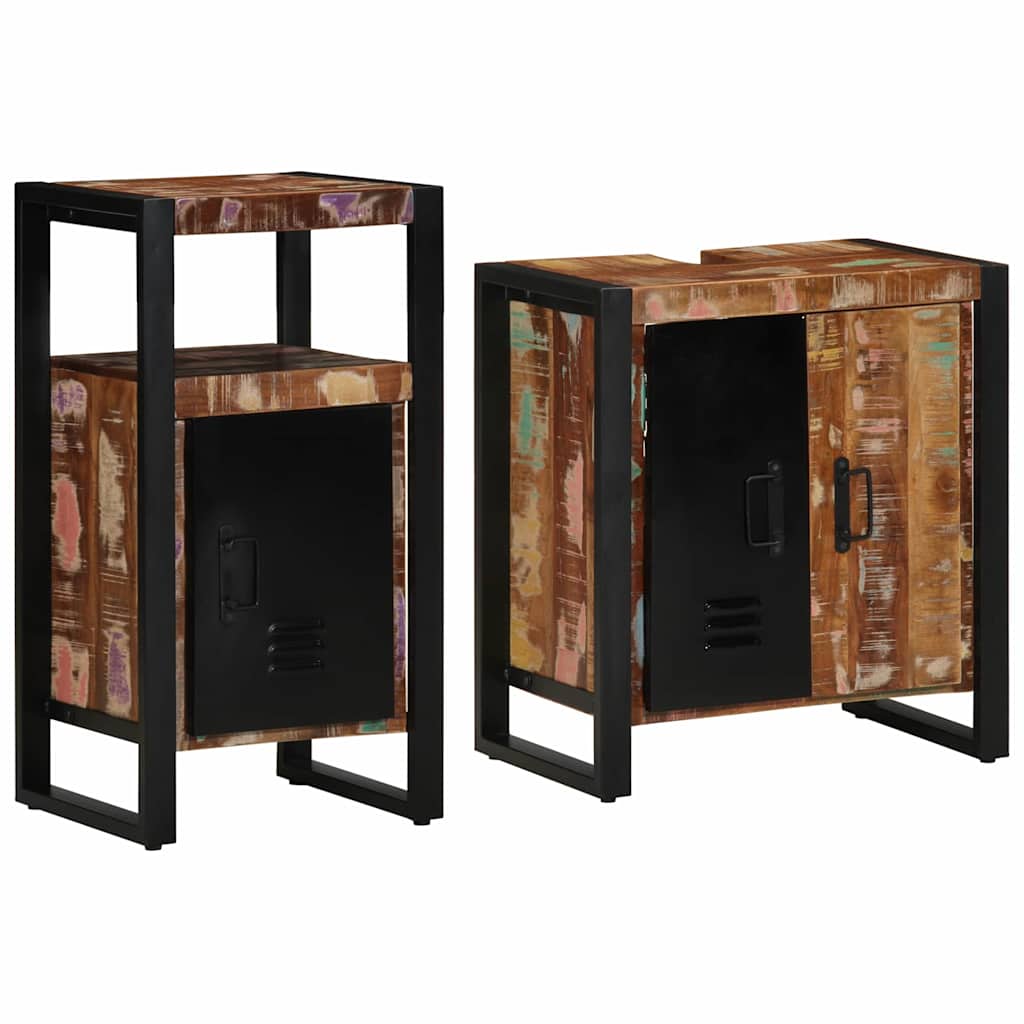 Bathroom Furniture Set 2 Pcs Brown