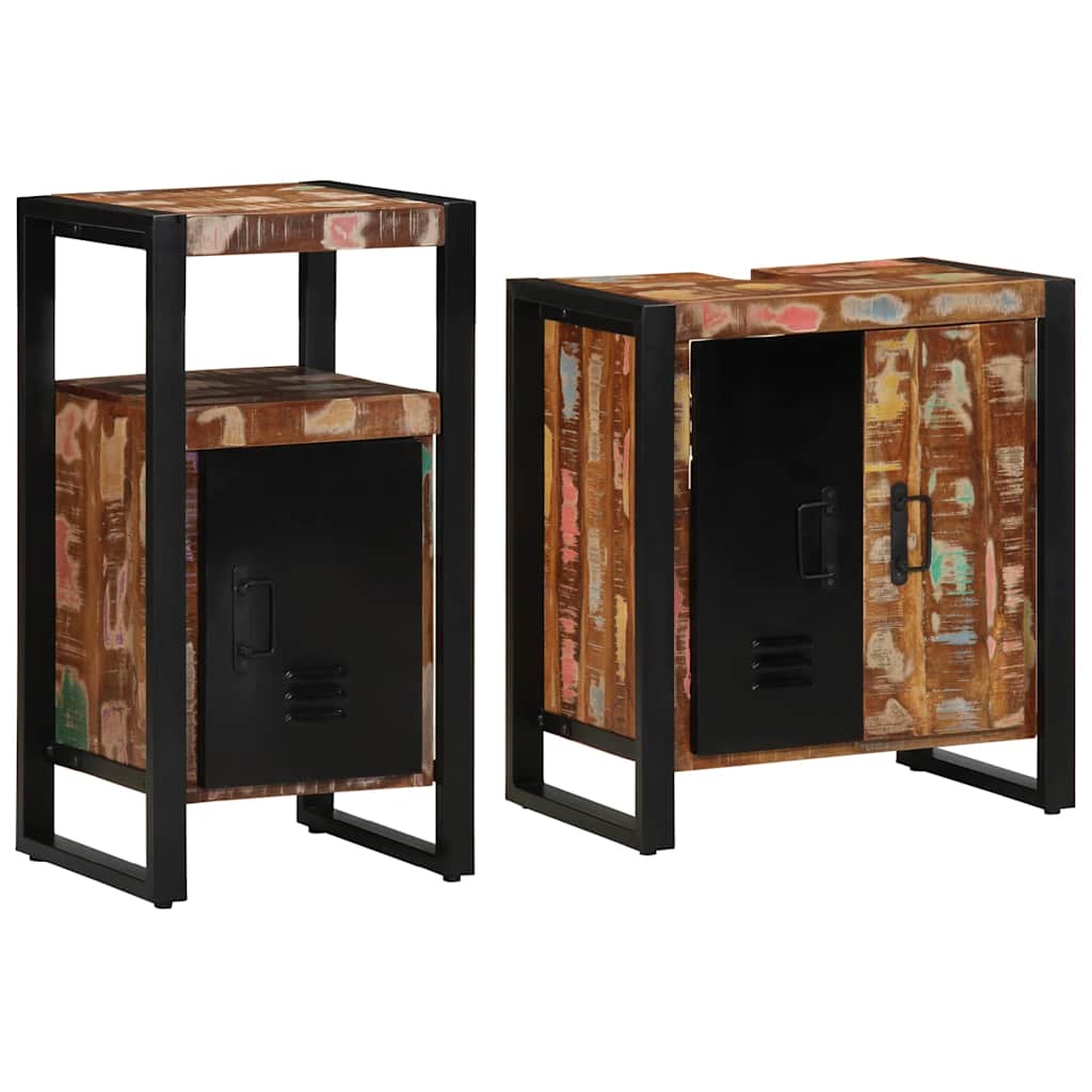 Bathroom Furniture Set 2 Pcs Brown