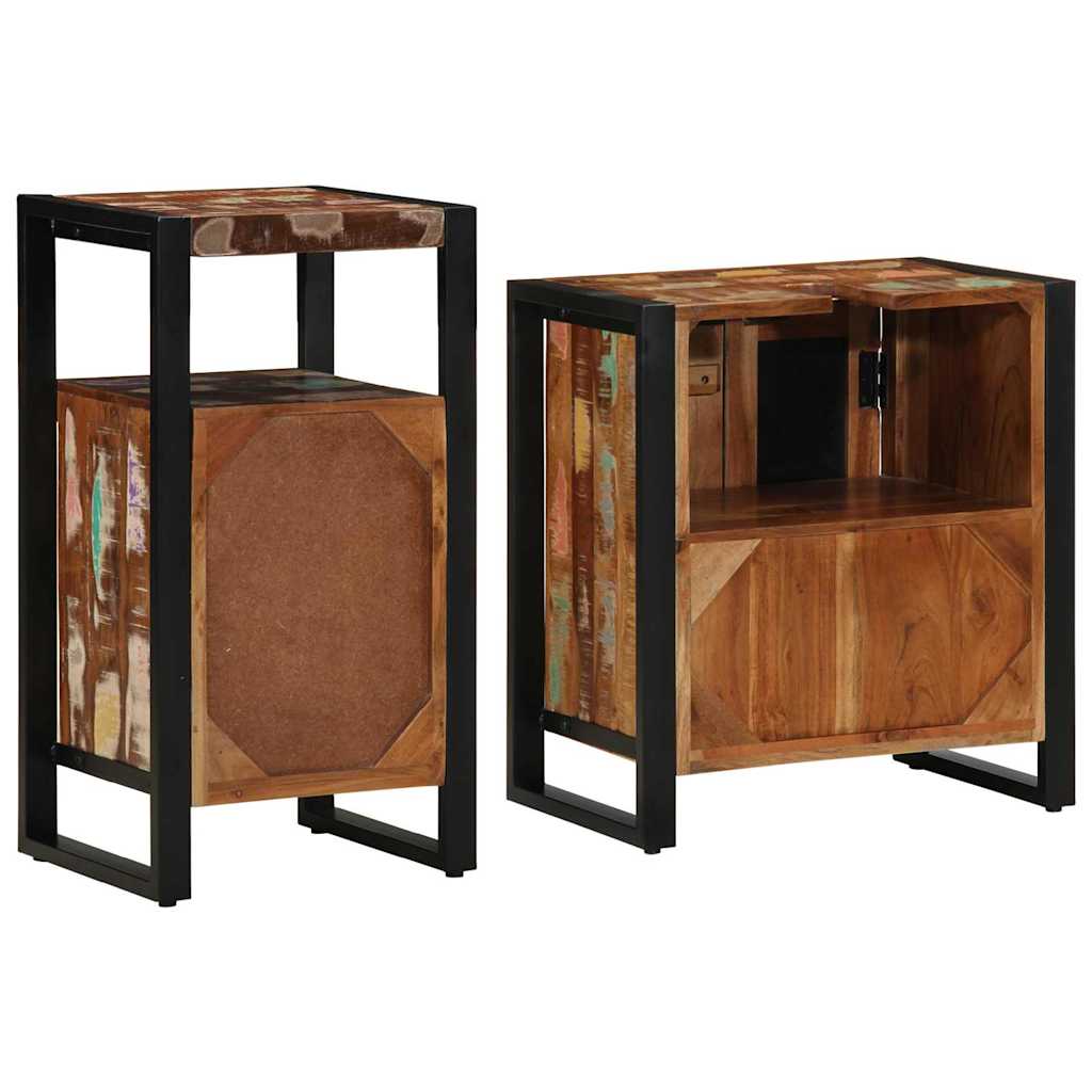 Bathroom Furniture Set 2 Pcs Brown