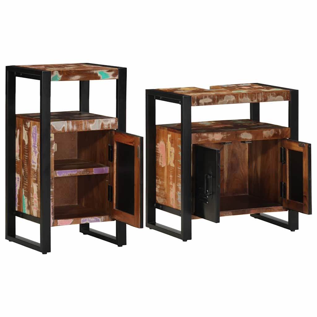 Bathroom Furniture Set 2 Pcs Brown