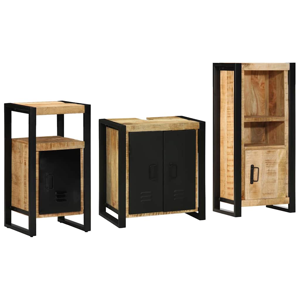 Bathroom Furniture Set 3 Pcs Multicolour