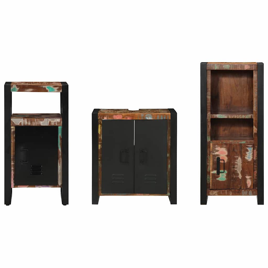 Bathroom Furniture Set 3 Pcs Multicolour