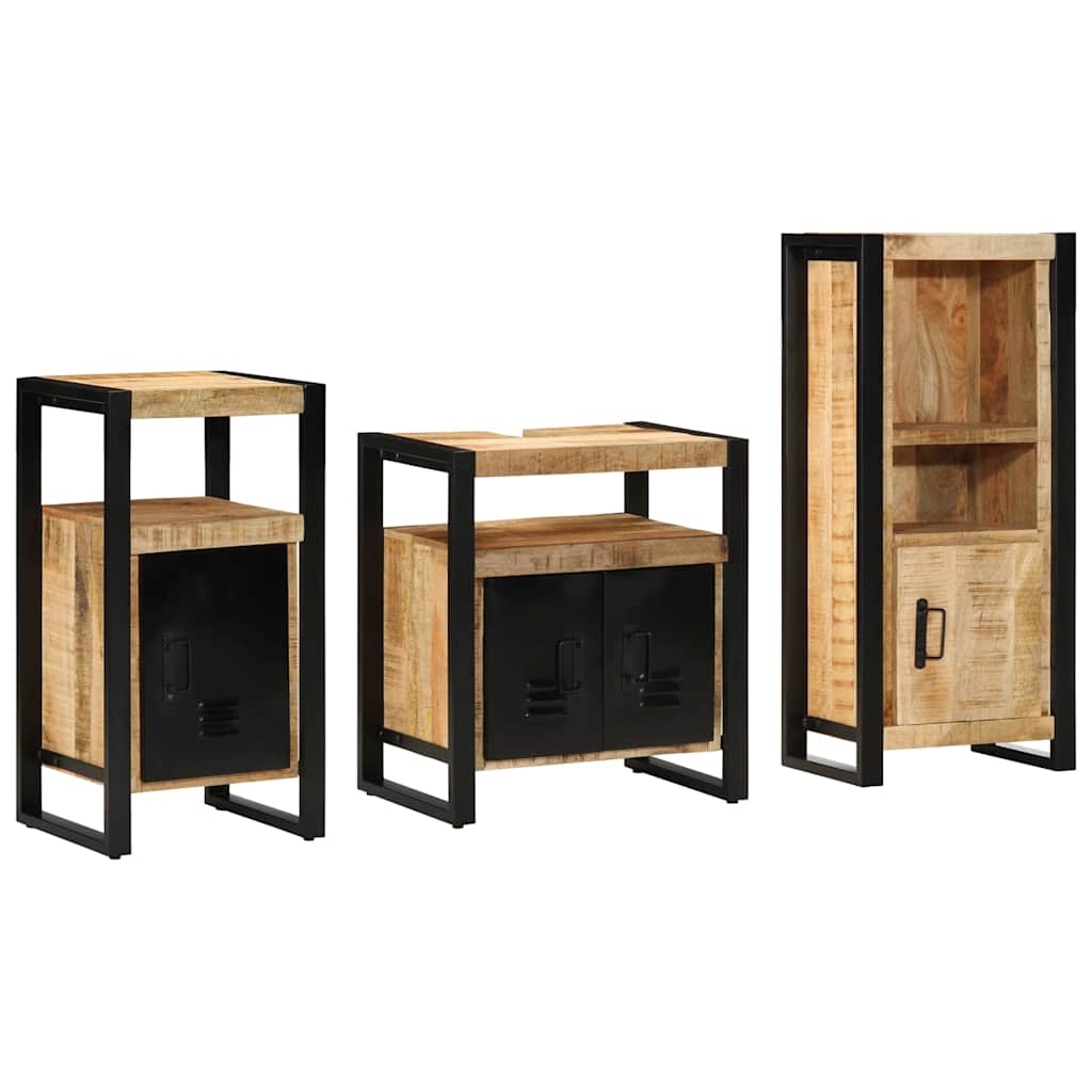 Bathroom Furniture Set 3 Pcs Multicolour