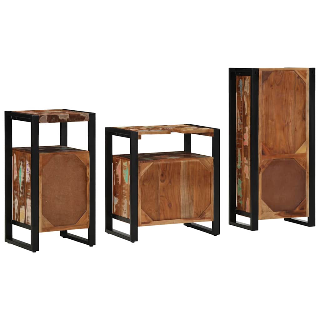Bathroom Furniture Set 3 Pcs Multicolour