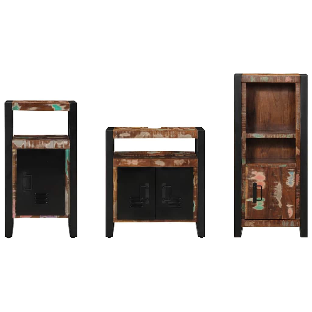 Bathroom Furniture Set 3 Pcs Multicolour