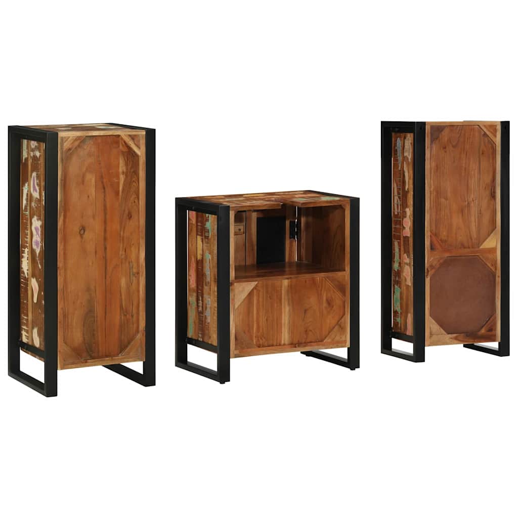 Bathroom Furniture Set 3 Pcs Multicolour