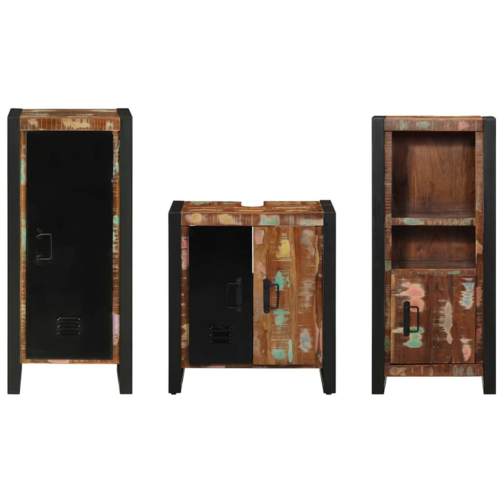 Bathroom Furniture Set 3 Pcs Multicolour