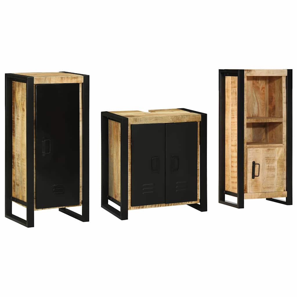 Bathroom Furniture Set 3 Pcs Multicolour