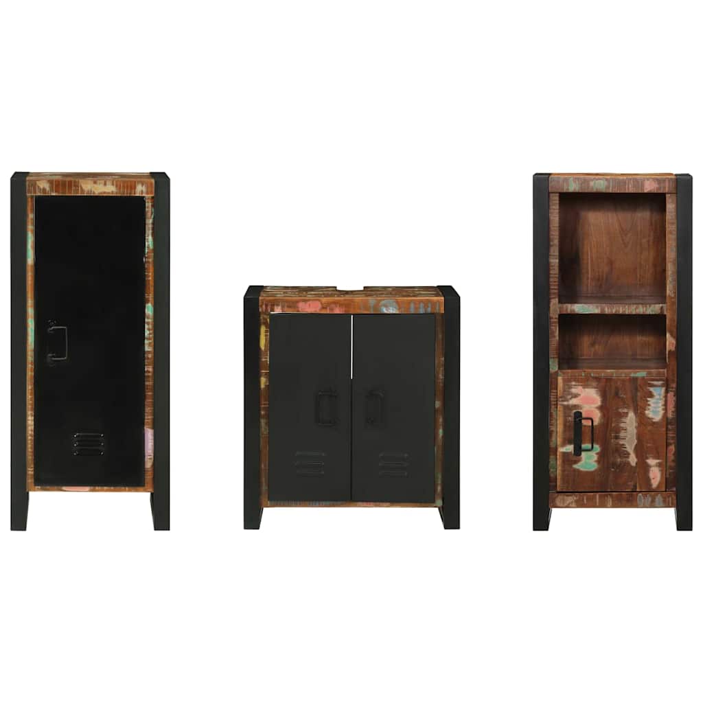 Bathroom Furniture Set 3 Pcs Multicolour