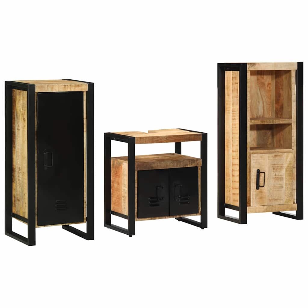 Bathroom Furniture Set 3 Pcs Multicolour