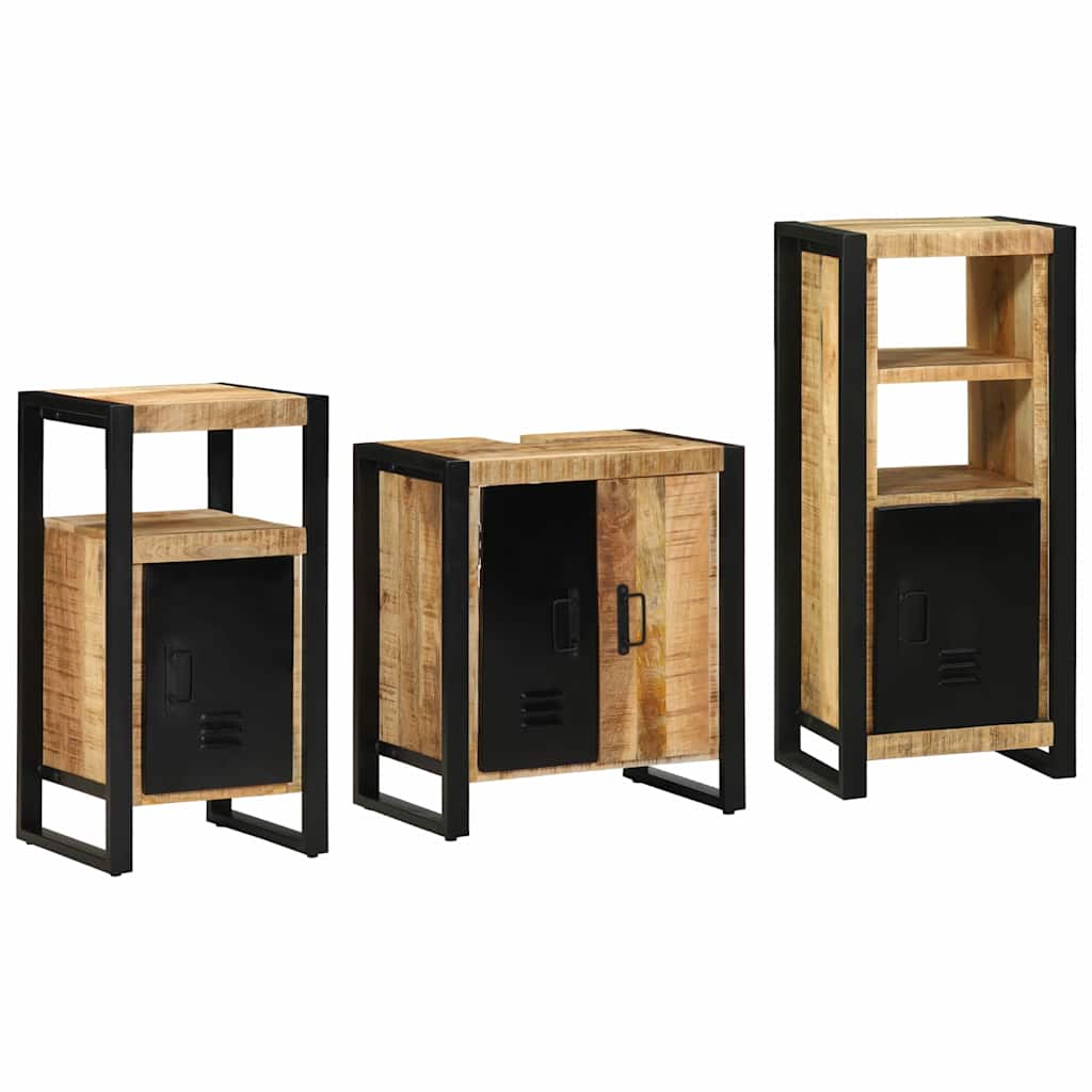 Bathroom Furniture Set 3 Pcs Multicolour