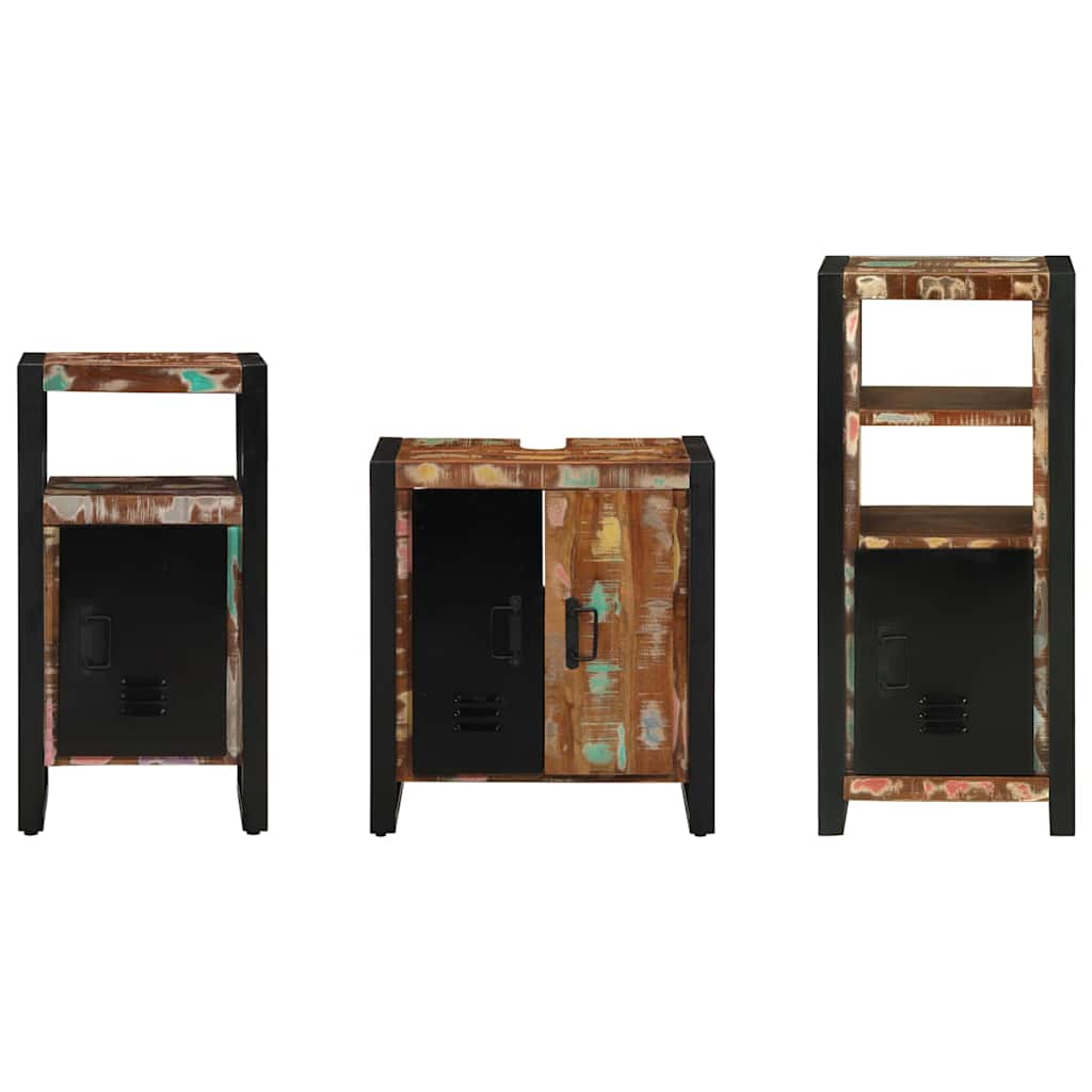 Bathroom Furniture Set 3 Pcs Multicolour
