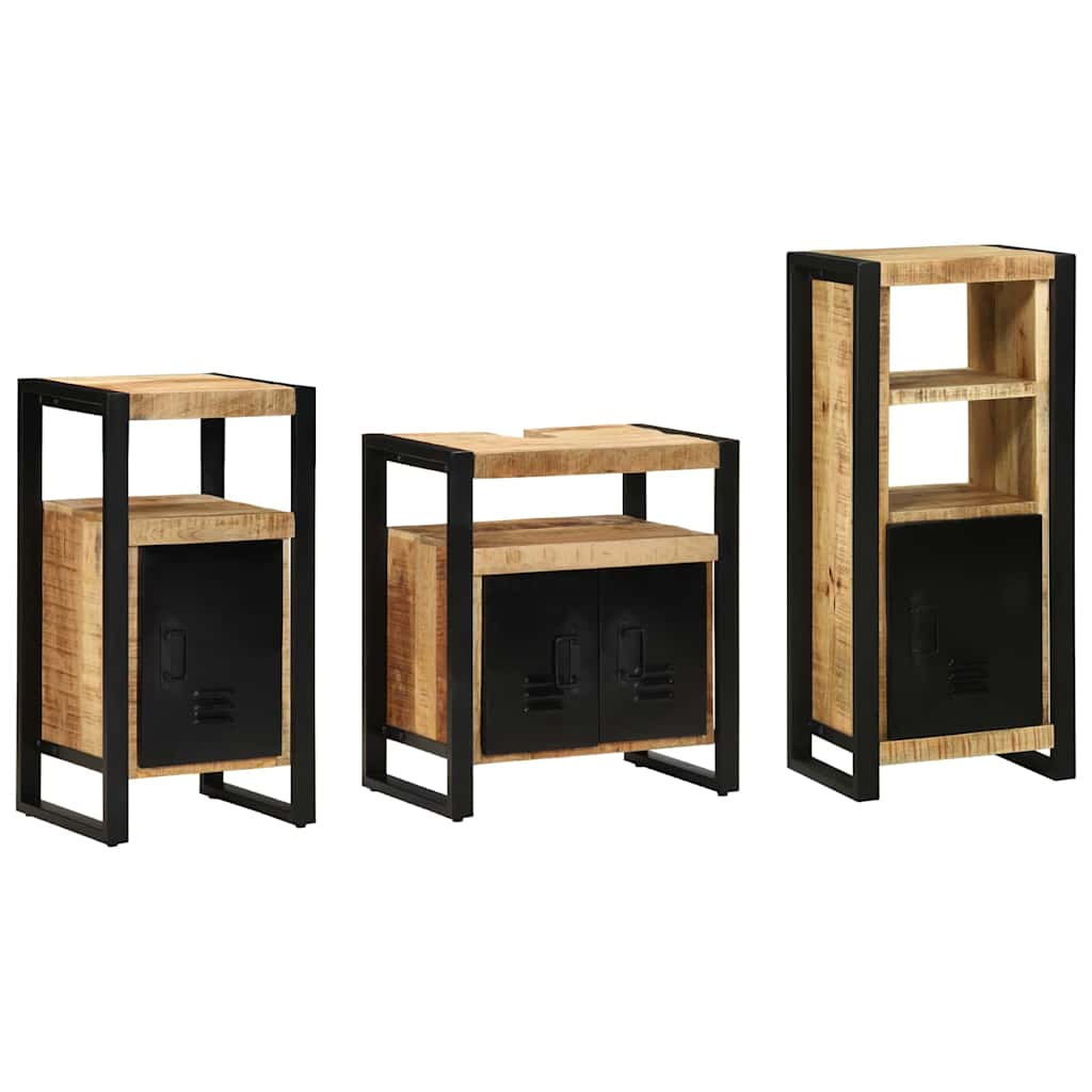 Bathroom Furniture Set 3 Pcs Multicolour