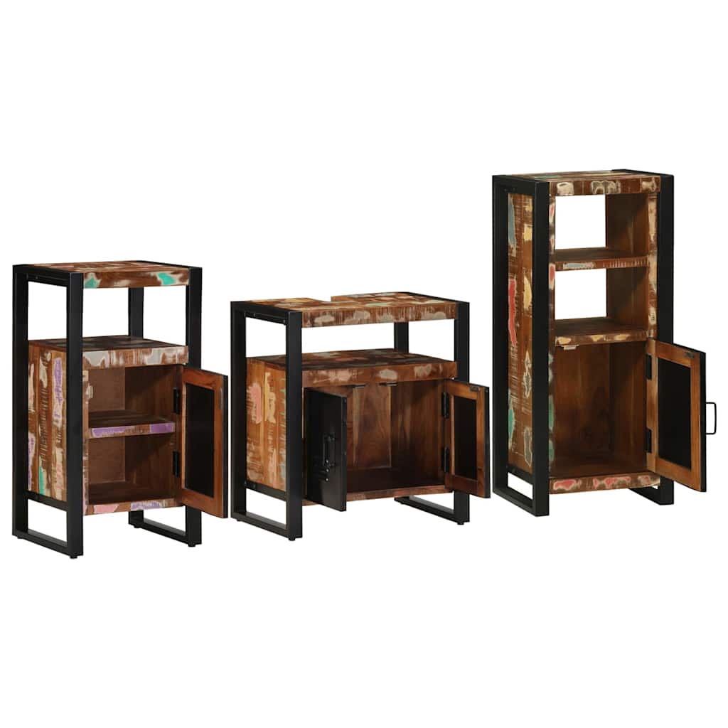 Bathroom Furniture Set 3 Pcs Multicolour